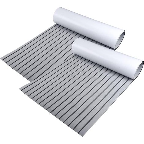 Tapis de Mousse de Sol Antidérapant, Tapis de Sol Auto-adhésif Pratique Convient aux Yachts, Navires, Bateau, RV, Navigation, Jardins - 2PCS, 240 x 90cm (1/5)