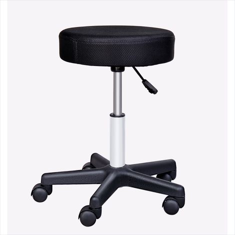 Tabouret de massage réglable 42-54 cm avec 3 housses noir en bois (1/5)