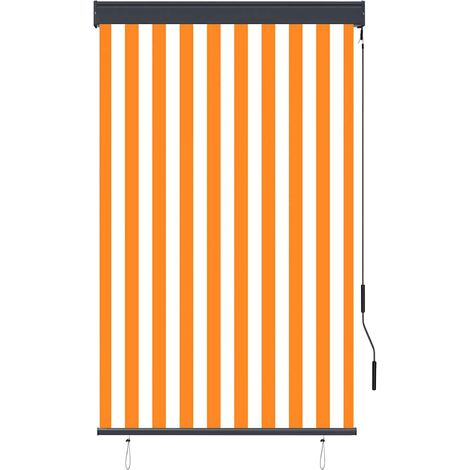 Maison Exclusive - Tenda a Rullo per Esterni 100x250 cm Bianca e Arancione (1/5)