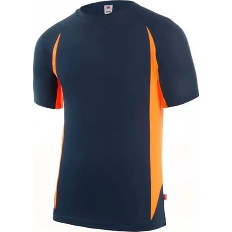 T-Shirt velilla bicolor technisch Rundhalsausschnitt Kontrastdetails