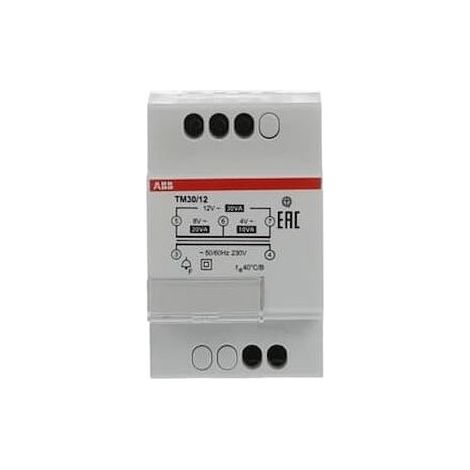ABB 2CSM228755R0802 TM 30/12 - Trasformatore modulare 230 V CA/4-8-12 V CA, 30 VA, uso intermittente