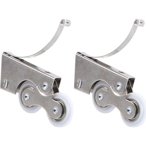 2 Pièces Roulette Porte Coulissante Roulette Placard Pour Portes D'armoires Encastrées Vitrines Remplacement De Pour Armoire Vitrines Remplacement Rouleau (1/5)