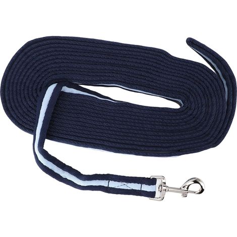 Corde d'entraînement pour chevaux Bleu marine 26,2 pieds Rênes de cheval en polyester et acier inoxydable pour équitation de cheval (1/5)