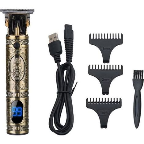 Tondeuse à Cheveux - Professionnelle - Sans Fil - IPX7 Imperméable - Écran LCD - Rechargeable USB