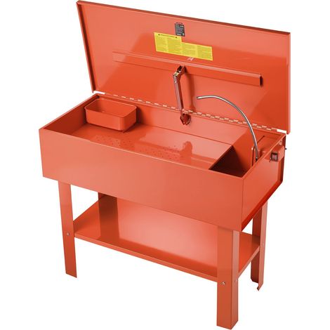 Fontaine de Nettoyage, Fontaine de Dégraissage avec Cuve de Nettoyage 135 L et Capacité Solvant 65 L, Bac de Lavage pour Pièces Mécaniques Auto Garage Atelier, sur Pied, avec Pompe Électrique (1/5)