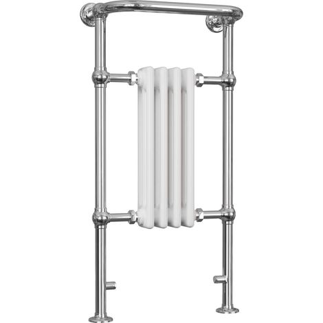 Arundel - White Traditional Towel Radiator - H963mm x W493mm - Floor Standing (1/3)