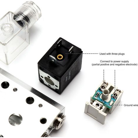 Électrovanne pneumatique 5 voies 2 positions à commande interne réversible 24 V CC (1/5)