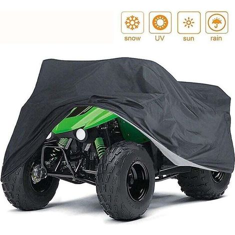 Housse de protection pour quad en plein air, imperméable coupe-vent anti-UV et anti-poussière, pour protéger votre quad par tous les temps, convient à la plupart des types de quads (Noir