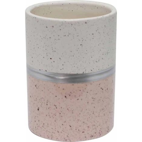 Gobelet Salle de Bain Design "Skyline" 10cm Rose