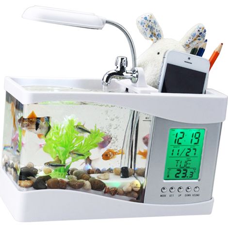 Mini Aquarium Lampe de Bureau avec Calendrier Perpétuel pour Chambre et Décoration de Bureau - AUTRES (1/5)