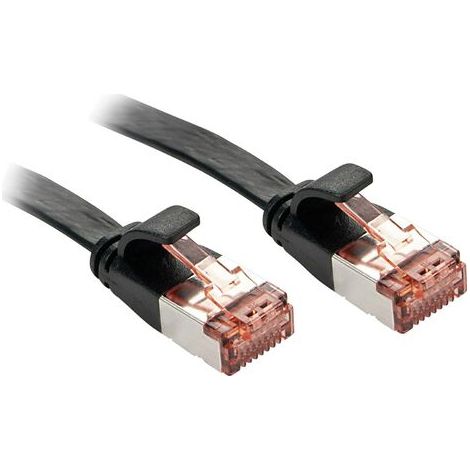Câbles réseau et DAC LINDY Cat.6 U/FTP Flat Patch Cable Black 2m (1/4)