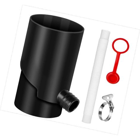 Filiyano-Système de récupération d'eau de pluie, descente de gouttière pour jardin, aménagement paysager, cour, 10 cm, noir (1/4)