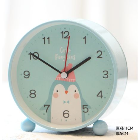 Réveil enfantin à motif hibou, horloge de chevet créative pour étudiants