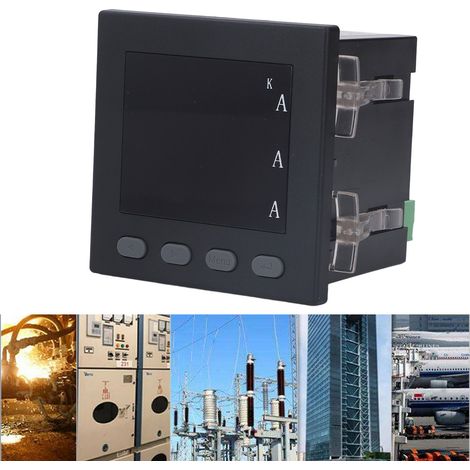 Compteur d'énergie multifonctionnel triphasé 220 V, ampèremètre numérique intelligent triphasé (1/5)