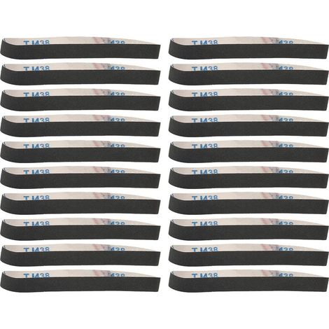 20 Pièces Bande Abrasive 520x20mm Bandes Abvasives Rouleaux de Papier de Verre Abrasif Meulage Mental Polissage Outil D'ébavurage pour Ponceuse à Bande(180) (1/5)
