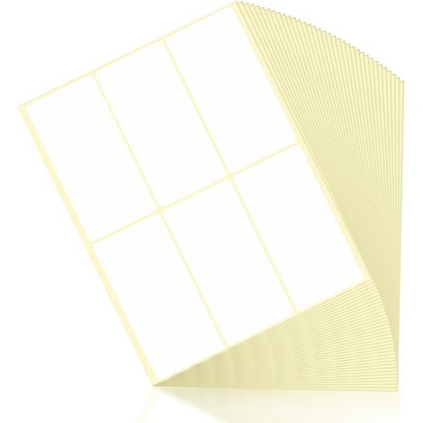 210 weiße, selbstklebende Etiketten, 100 x 50 mm, rechteckige Etiketten für Flaschen, Ordner, Dosen, Küche, Büro (1/5)