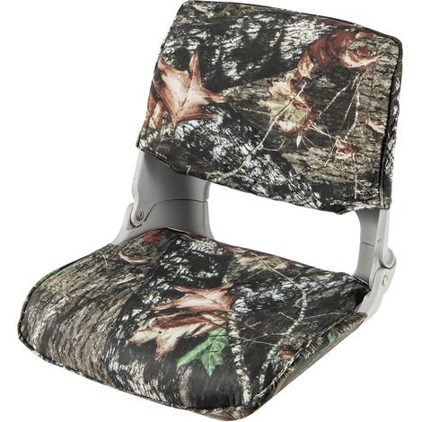 COSTWAY Asiento Barco Plegable, Sillas para Barco con Respaldo Bajo, Acolchado de Esponja Gruesa, Asiento Yate Impermeable, Canoa, Camuflaje (1/5)