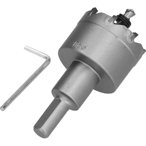 Scie cloche carbure 40mm, trépan TCT robuste pour métal, inox et plaque d'acier. (1/5)