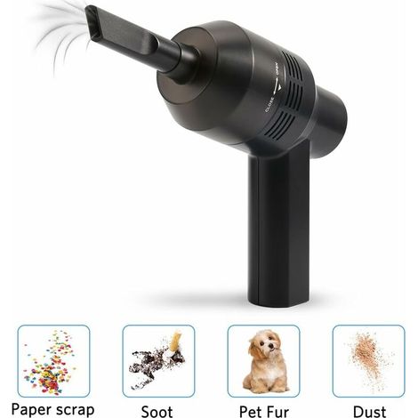 GP Aspirateur à clavier sans fil, nettoyeur de clavier USB, mini aspirateur à clavier de voiture 1000 Pa, kit de nettoyage de la poussière, nettoyage de l'espace pour clavier, voiture, poils d'animaux (1/4)