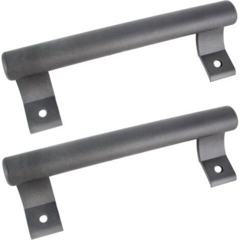 Manilla de aluminio de 200 mm para puertas correderas, manilla para puertas de cristal de balcón, manilla para puertas de armarios de baño, manilla metálica moderna (2 piezas, gris) - Crezuo