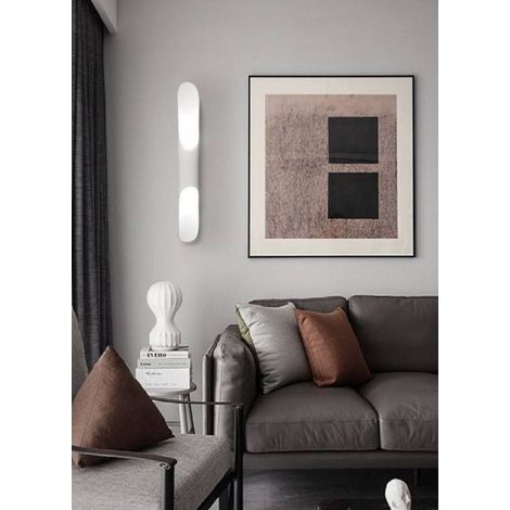 Trade Shop - Wandleuchte Modern Wandleuchte Connector 2xG9 IP20 Weiß oder Schwarz AQ44 - Weiß (1/2)