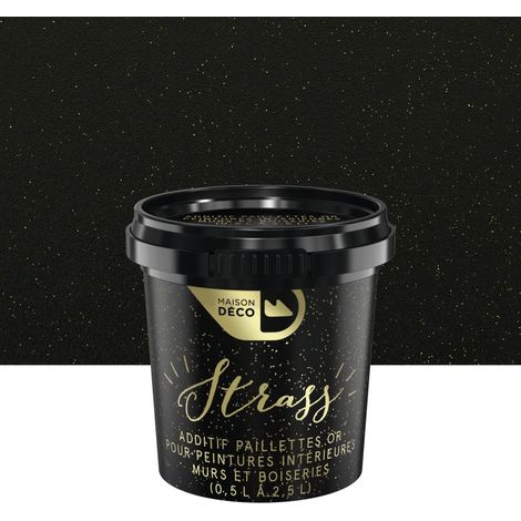 Peinture or brillant additif paillette 0.025 l – Fixateur pour murs et boiseries – Lavable – Classe COV A+ – Rendement 40m²/kg – Maison Deco (1/3)