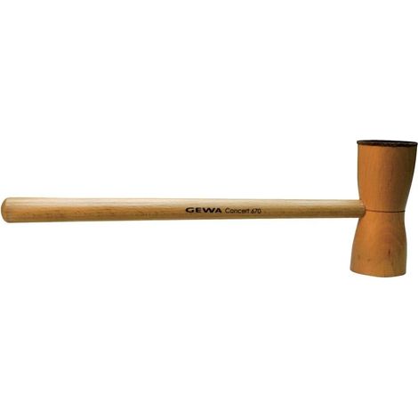 Marteau à cloche Tête en bois/cuir 10,5 x 4,5 cm Manche en bois (seul)