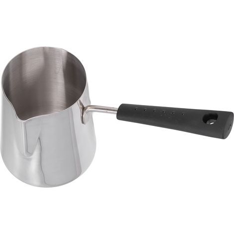 Türkische Cezve 600 ml, Edelstahl, polierte Oberfläche, hitzebeständig, leicht zu reinigen, Butterwärmer (1/5)