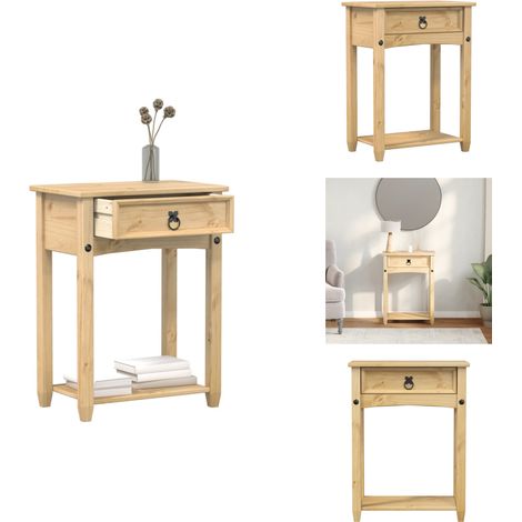 Table console Corona 55x35x73 cm bois de pin massif - Table Basse - Meuble Entrée - Table Console - Table D'appoint - Table Design (1/5)