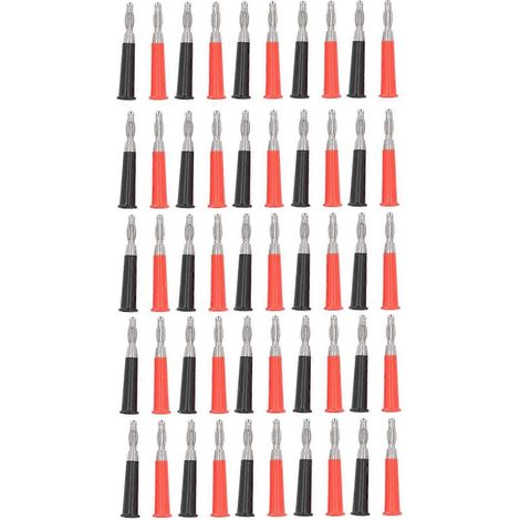 Lot de 25 fiches bananes pour haut-parleurs en alliage de zinc ABS, fiches lanternes soudées pour prises jack bananes de 4 mm (1/4)