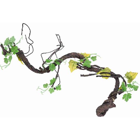 Plante grimpante artificielle en forme de liane, style jungle, avec branche courbée, pour terrarium (L) (1/5)