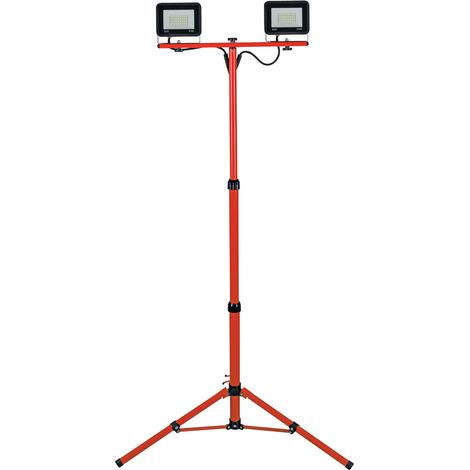 FARO DA CANTIERE LED CON TREPPIEDI TELESCOPICO 2x30W 4800LUMEN LUCE FREDDA VALEX