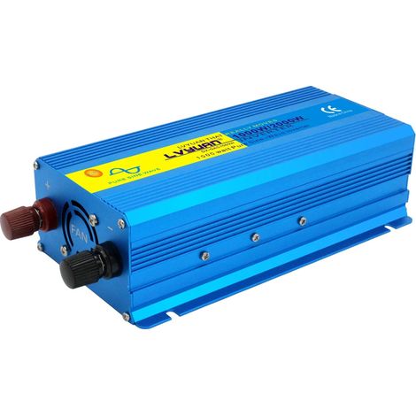 Onduleur de puissance, 1300W de puissance continue, sortie en onde sinusoïdale pure, 2000W-24V-220V (1/2)