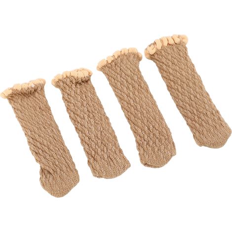 Set mit 20 dicken Stricksocken für Möbelfüße, Bodenschoner für Parkettböden, elegante Holzfarbe (1/5)