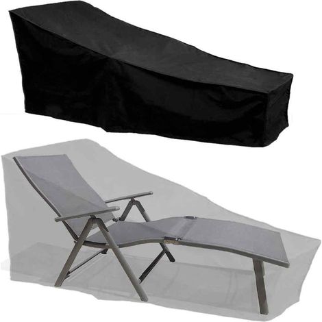 Housse pour chaise longue de jardin - idéale pour les chaises longues de jardin./Chaises de plage -noir