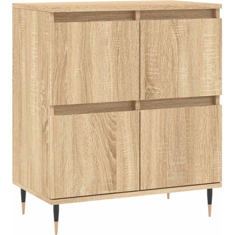 Credenza cassettiera mobile contenitore organizer cucina soggiorno salotto sonoma 60 x 35 x 70 cm legno ingegnerizzato marrone 020031600