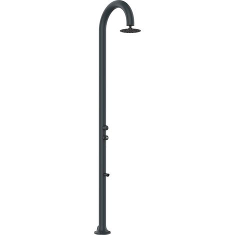Sined Luna Timer p Grigia Doccia In Alluminio Doppio Attacco Acqua Fredda Laterale o Inferiore Su Un Unico Tubo Interno Doccia Acqua Fredda Temporizzata Con Soffione Lavapiedi e Miscelatore Grigio
