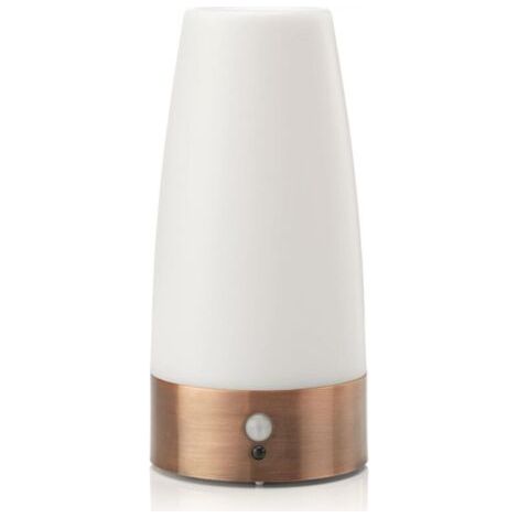 Lampe De Table Veilleuse à Led Rétro Lampe De Chevet Avec Détecteur De Mouvement Pir Sans Fil Fonctionne Avec 3 Piles Aaa 1 5 v Plastique Lumière Blanche Round (1/5)