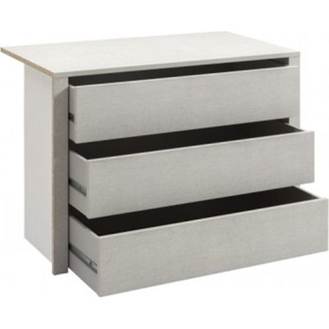 Composad  Cassettiera Interna per Armadi con 3 cassetti, Salvaspazio, Per Cabina Armadio e Camera da letto, (LxAxP) 72,3x69,3x50,9 cm, Colore Tessuto, Made in Italy