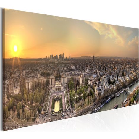 Tableau Imprimé "View From Eiffel Tower Narrow" 50 x 150 cm (1/2)