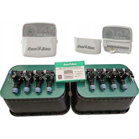 Kit Rain Bird a 8 stazioni: collettore con compressore, RC2, 2 pozzetti, PE 25 (1/5)