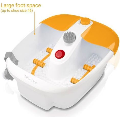 Baño de pies Medisana con masaje Foot Reflex Zone, baño de pies con función de mantenimiento de la temperatura del agua caliente