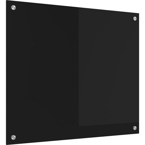 Protection de cuisine Noir 70 x 60 x 0,8 cm verre trempé CFW78629 (1/5)