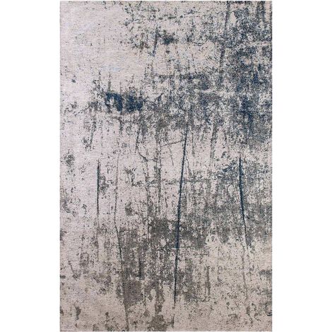 Tapis bleu jacquard antidérapant intérieur extérieur - 200 x 280 cm (1/5)
