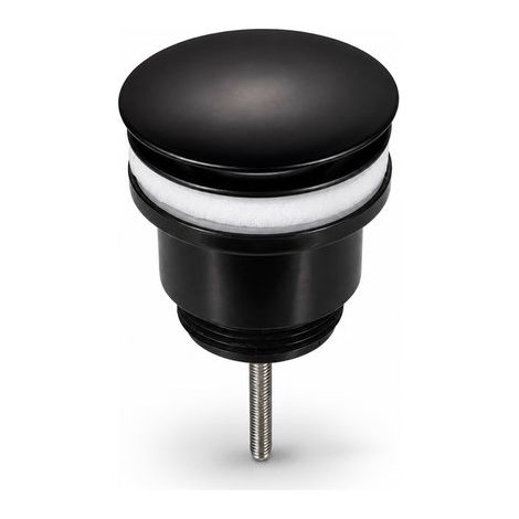 Bouchon de lavabo click-clack – Noir mat – Vidange à pression – Moderne – Salle de bain (1/5)