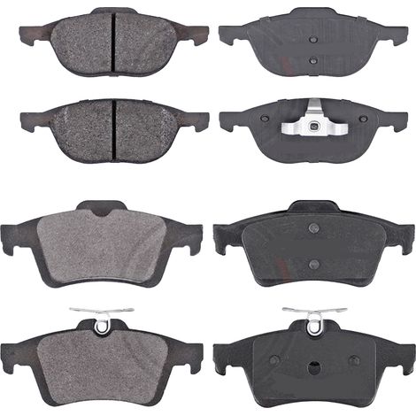 KIT PASTIGLIE FRENO ANTERIORI E POSTERIORI compatibile con MAZDA 6 (GH) / PASTIGLIE FRENANTI AUTO OEM FDB4062,FDB1721 / SOSTITUZIONE DIRETTA / BASSA POLVERE / SILENZIOSO