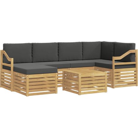 Ensemble de canapés d'extérieur 7 pc Blanc et anthracite vidaXL