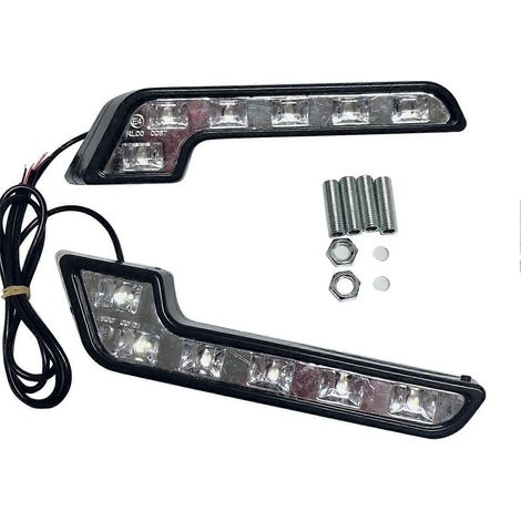 2 feux de jour LED Super DRL 12V pour voiture, étanches, antibrouillards. (1/4)