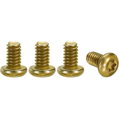 4pcs Vis De Clip De Poche Longueur De Filetage 3.5mm Or (1/5)