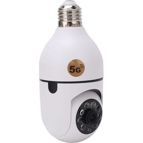 Caméra Ampoule WiFi 360° 1080p Détection de Mouvement, Douille E27, 2.4GHz/5GHz, 110-220V, Surveillance Domestique (1/5)